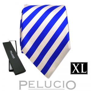 kobalt-blauwe-streep-stropdas-van-pelucio-in-xl-uitvoering