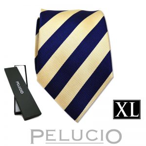 blauw-gele-streep-XL stropdas