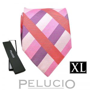 lila-roze-pelucio-ruit-stropdas-in-xl-uitvoering