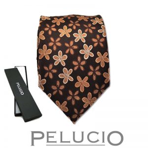 pelucio-bloemen-stropdas-bruin.jpg